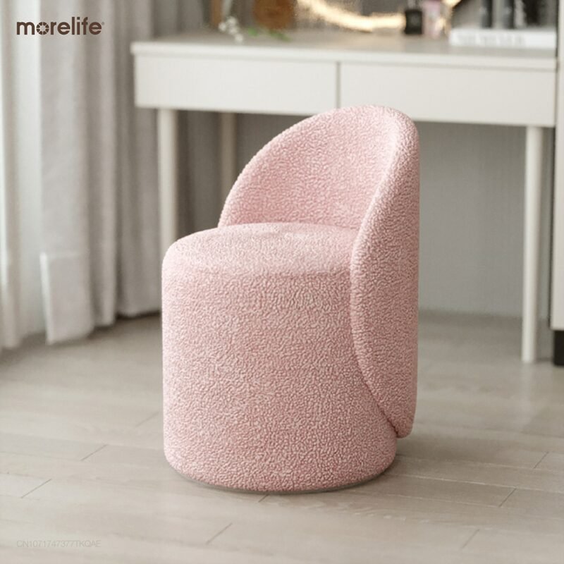 Light Luxury Chairs for Bedroom Makeup Chair Backrest Makeup Stool Home Bedroom Vanity Chair Simple Dresser Stool Accent Chairs 2