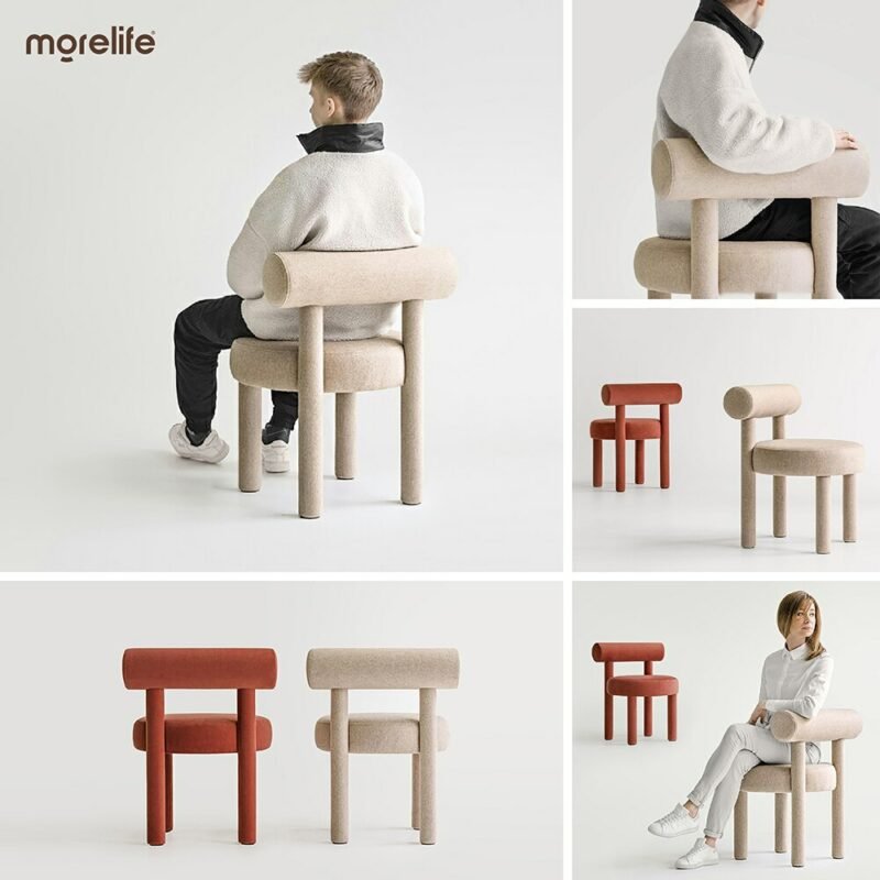 Nordic designer creative dining chair leisure chair makeup chair coffee chair dressing stool luxury modern furniture 4
