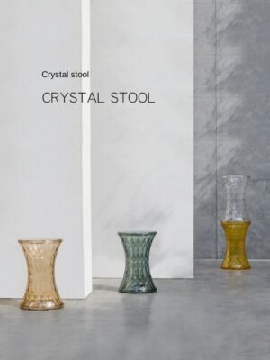 Crystal Stool Nordic Simple Color Diamond Transparent Stool Bathroom Home Shoe Changing Stool Creative Low Stool Sofa Side Table 1