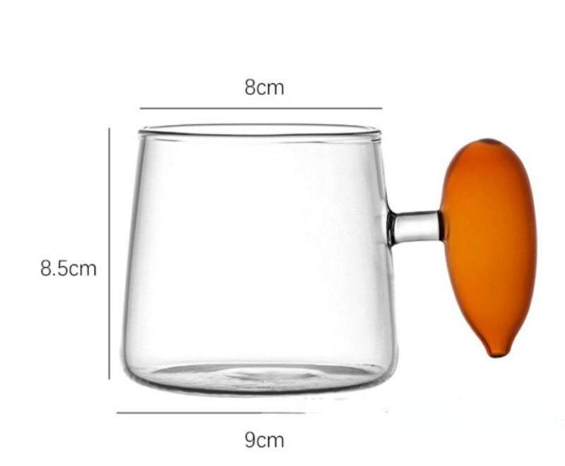 12.5OZ Glass Mug coffee mug glass cup set  cute water bottle  mugs coffee cups Drinkware Heat resistant Glass Drinking Milk 6
