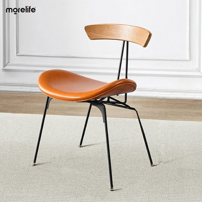 Nordic iron art Dining chair Coffee chair hotel chair industrial style chair light luxury simple single chair makeup stool chair 3