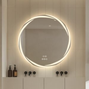 Irregular Shape Touch Switch Large Decorative Tint Hotel Decorative Bathroom Mirror Dress Women Quality Espejo Con Wall Decor 1