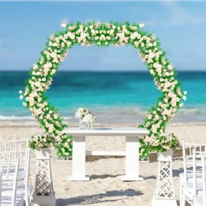 Arch Wedding Archway Backdrop Metal Wrought Iron Arch Frame DIY Decoration for Prom Valentine's Day Party Birthday Shelf 1