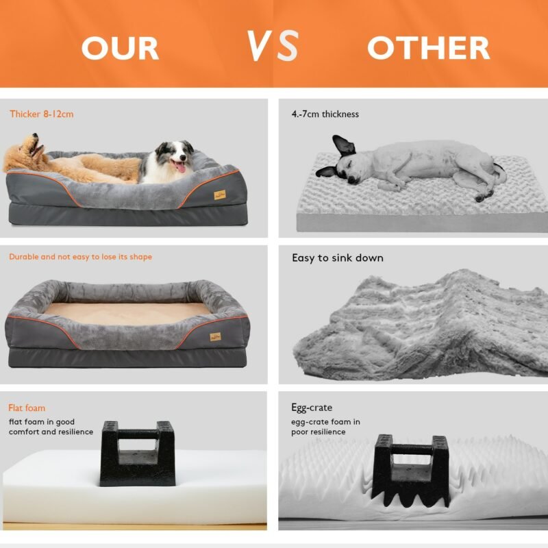 Waterproof Extra Large Orthopedic Dog Bed Sponge Foam Dog Bedding Lounge Sofa Bed 6