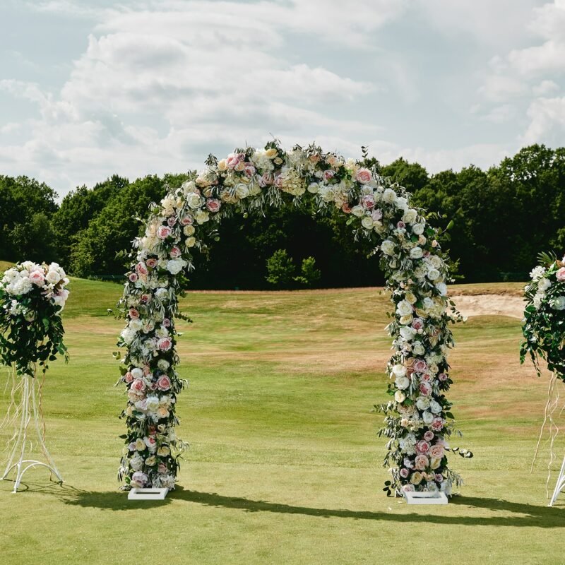 Large Metal Wedding Arch, Balloon Arch Backdrop Arch Stand for Wedding, Bridal, Garden, Yard, Indoor Outdoor Party Decoration 3