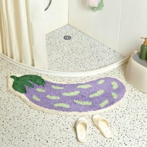 Machine washable Bathroom Rug Fluffy Carpet Toilet Kitchen Floor Mat Door Mats Soft Anti Slip Pad Home Kids Room Nursery Decor 1