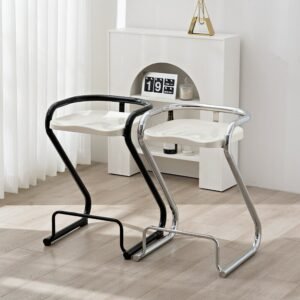 MOMO Nordic Modern Simple Creativity Celebrity Dining Chair Casual Bar Chair Bar Table High Bar Chair Iron Ins Stool 1