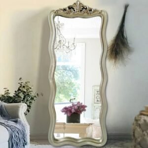 Long Irregular Mirror Vanity Decorative Craft Dressing Aesthetic Bedroom Mirror Full-body Macrame Espejo Ducha House Accessories 1