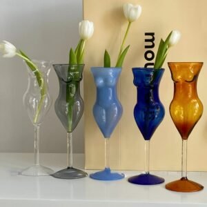 1PC creative flute glass Cordial Women body shape cocktail glass transparent creative human glass cup bar drinking 1