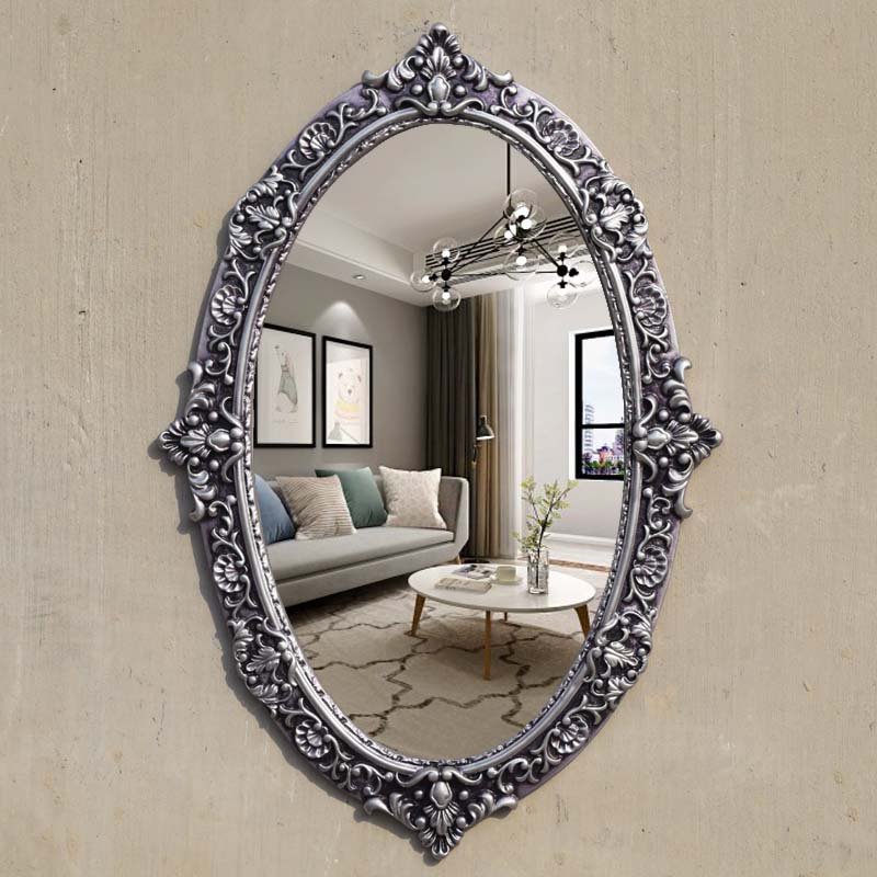 Retro European Decorative Dressing Mirror Large Elegant Mirror Toilet Makeup Bedroom Wohnzimmer Deko Decor Wall Mirror Gift 4