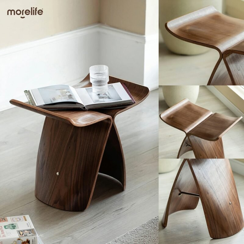 Nordic Danish Creative Design Chair Butterfly Chair Stool Side table Corner table Living Room Stool Shoe changing Art-Stool 5