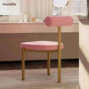 Designer Dining Chair Italian Minimalist Creative Half Arc Back Chair Home Dressing Chair Cafe Leisure Negotiation Chair 1