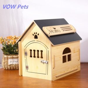 The New Wooden Dog House Dog Kennel Villa MATS Cat Litter Wooden Dog House Dropshipping FULL LOVE 1
