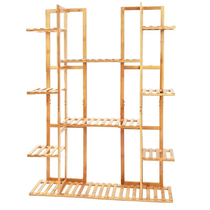 Extra Large Bamboo Plant Stand for Indoor Plants 9 Tier Organizer Living Room 3