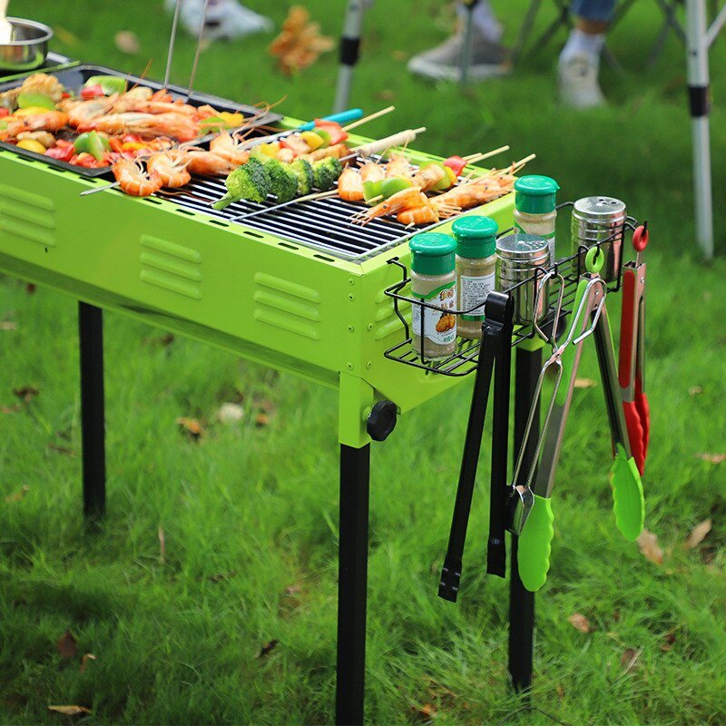 Outdoor Portable Barbecue Grill Large Charcoal Japanese Barbecue Grill Tool Outfit Household Multi-Functional Oven K-STAR 2