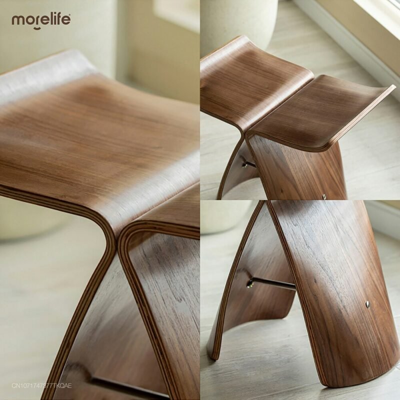Nordic Danish Creative Design Chair Butterfly Chair Stool Side table Corner table Living Room Stool Shoe changing Art-Stool 5