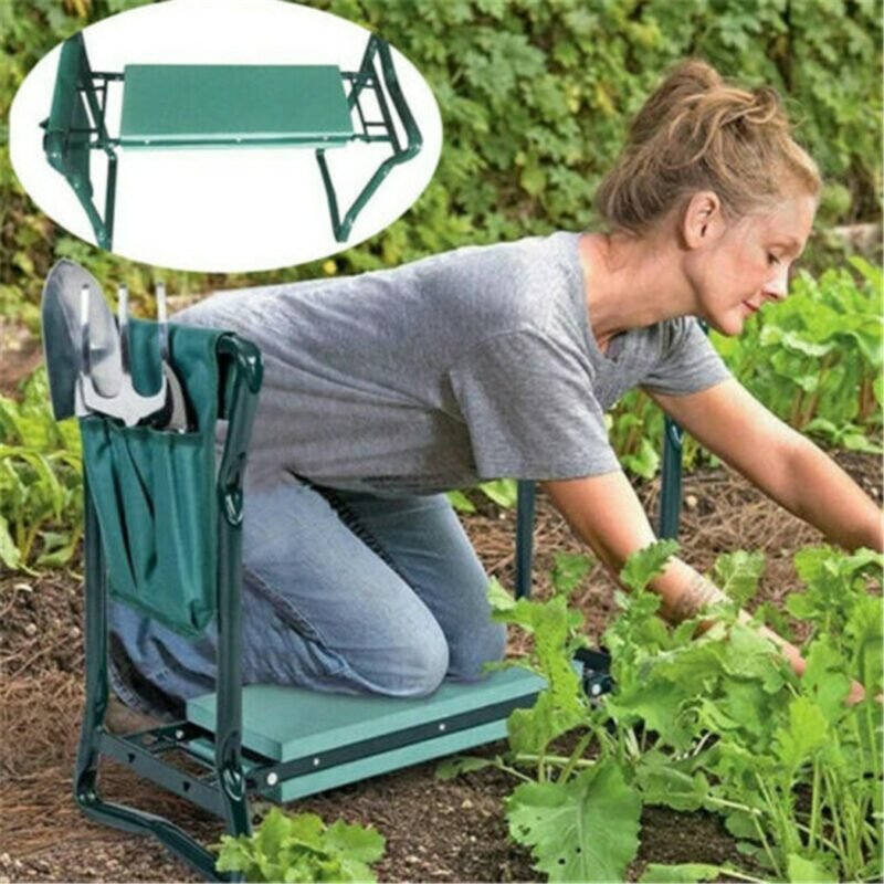 Heavy Duty Upgraded Garden Kneeler Thicken Seat Padded Kneeling Stool Indoor Outdoor 150KG Load Portable Folding 1