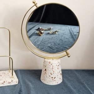Elegant Tables desk mirror Mirrors Elegant House Vintage Bathroom Table Mirror Irregular Modern Elegant Con Luces Accessories 1