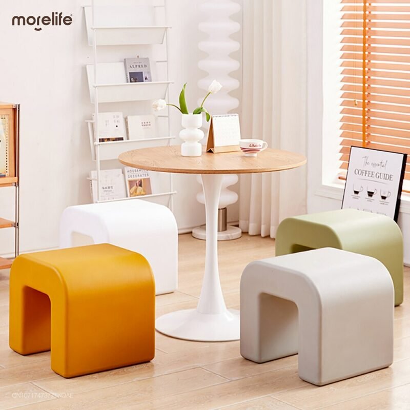 Plastic Small Stools Chairs Coffee Tables Side Tables Shoe Stools Minimalist Modern Living Room Balcony Bedroom Low Stools 2