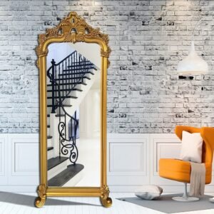 Vintage Large Wall Decorative Mirror Nordic Holder Bathroom Full Body Mirror Irregular Shape Floor Espejos Home Decoration 1