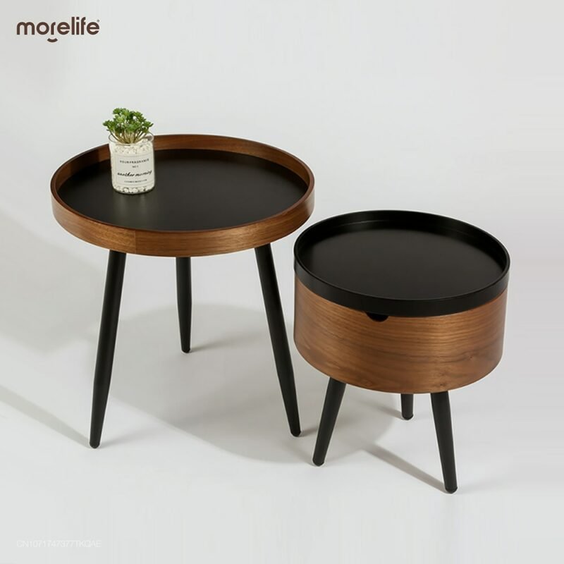 Ltalian Simple Tea Table Corner Table And Round Combination Side Table Living Room Luxury Side Table Balcony Small Coffee Table 3