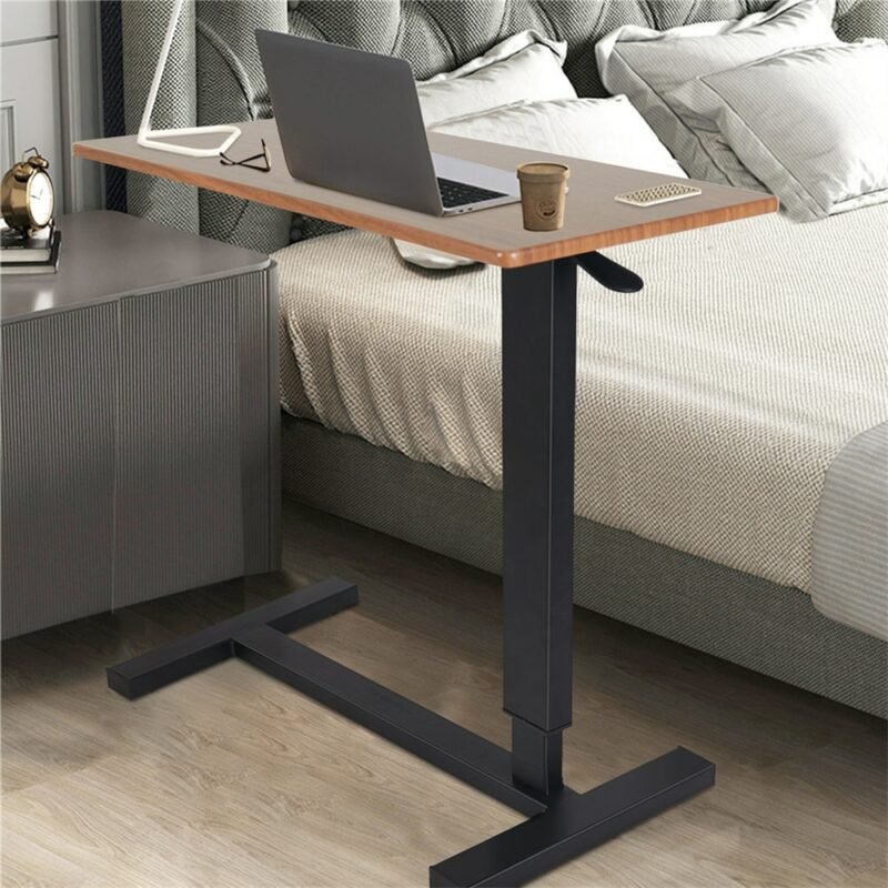 Large Rolling Overbed Laptop Desk Height Adjustable Table Stand for Hospital US Bedside Tray 4