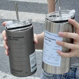 12oz 20oz Leak Proof Tumbler with Straw Stainless Steel Water Bottle Straw Cup Coffee Mug Vacuum Flask Double Wall Travel Mug 1