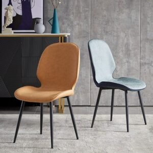 Dining Chair Salon Modern Home Nordic Faux Leather Restaurant Hotel Office Backrest Pillow Chair Outdoor Stool Sillas Furniture 1