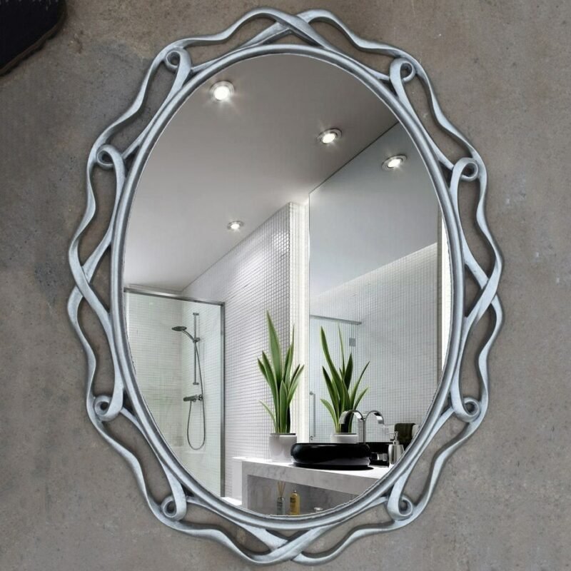 Elegant desk mirror Wall Mirrors Irregular Stickers Irregular nordicc Large Bathroom Mirror Modern Espelho Autoadesivo Decor 5
