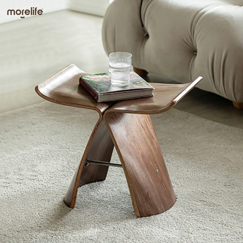 Nordic Danish Creative Design Chair Butterfly Chair Stool Side table Corner table Living Room Stool Shoe changing Art-Stool 4