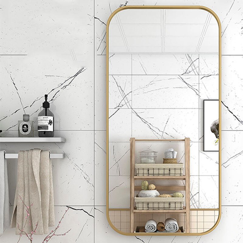 Rectangle Wall Decorative Mirror Nordic Bathroom Large Full Body Mirror Aesthetic Bedroom Espejo Pared Bedroom Accessories 6