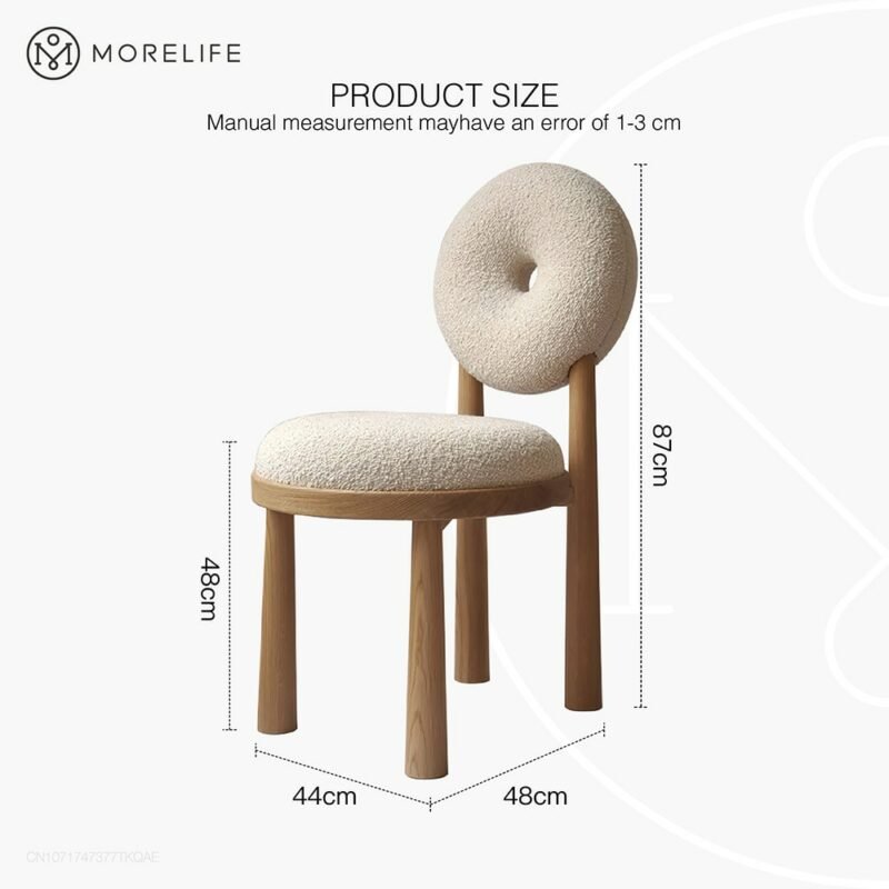 Nordic Ironwork Dining chair Makeup chair Hotel chair Coffee chair Donut dressing stool & Cashmere fabric chair 6
