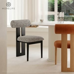 Simple solid wood dining chair backrest dining chair restaurant furniture 1