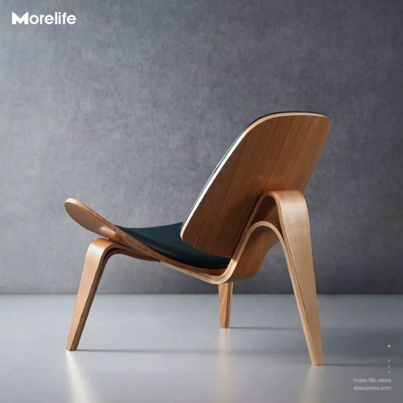 Nordic Denmark Design chair Smiling Shell Chair Simple sofa Lounge chair Armchair Living Room Furniture Chair 3