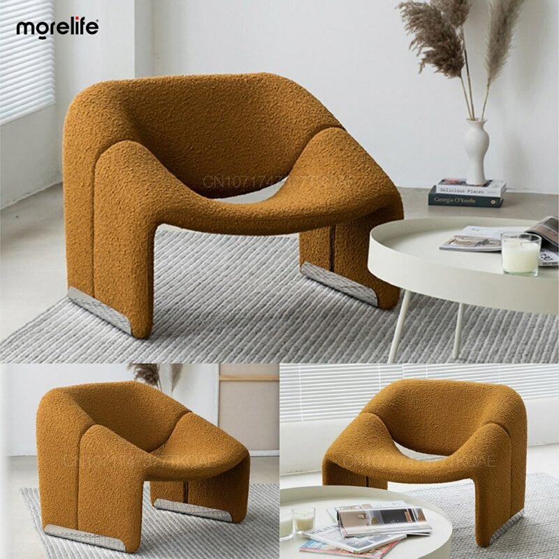 Nordic Style Sofa Chair  Single Designer Chair Light Luxury Furniture Simple Leisure Creative Home Living Room Sofa Chair 2