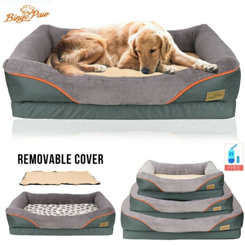 Heavy Duty Large Orthopedic Pet Bed Soft Cushion Foam Waterproof Sofa Dog Bed XL 2
