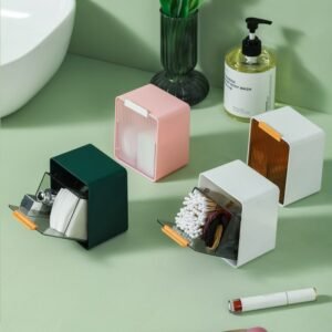 Wall-mounted Small Object Bathroom Storage Box Cotton Swab Storage Boxes Toilet Cosmetic Cotton Compartment Storage Box 1