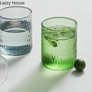 Nordic Style Color Glass Tea Cup Modern Mugs Drinkware Cold Drink Glasses Heat-resistant Hot water Glass Lazzy House 1