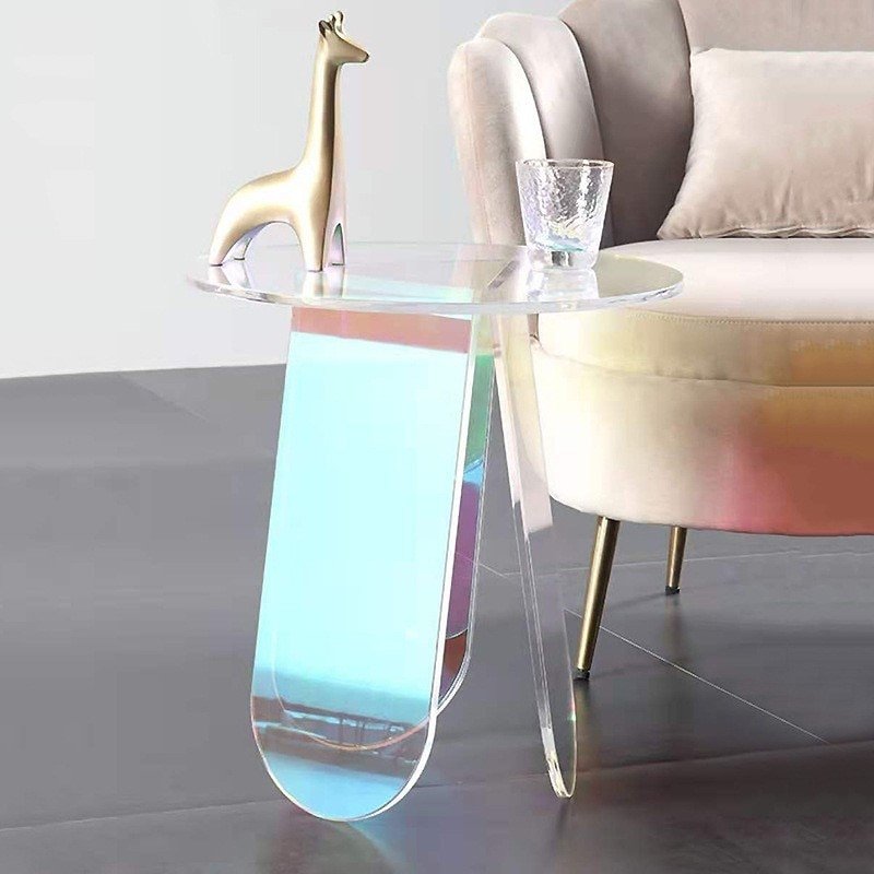 FULLOVE The Fairy Tea Table Beside The Sofa In The Living Room Of Acrylic Colorful Tea Table Small Transparent Table Sofa Table 1