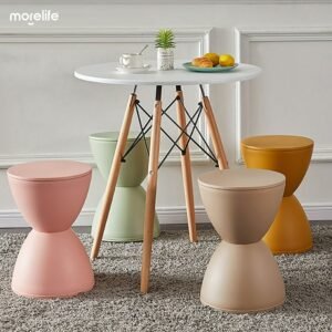 Nordic leisure simple stool dining stool living room household footstool prince creative shoe stool hourglass stool side table 1