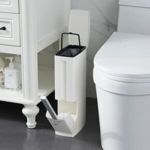 Domestic Toilet Toilet Bin with Lid Cleaning Brush Toilet Brush Set Daily Necessities DROPSHIPPING 1