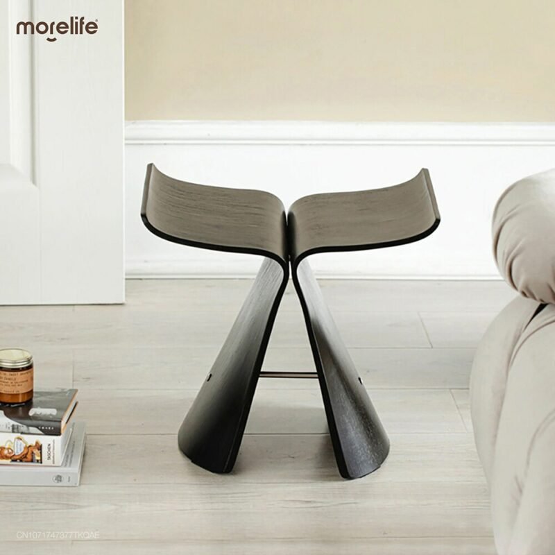 Nordic Danish Creative Design Chair Butterfly Chair Stool Side table Corner table Living Room Stool Shoe changing Art-Stool 3