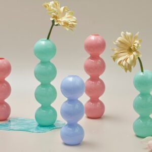 Jade Color bubble vase creative small flower stand glass vases decorative vase home decoration accessories for living room 1