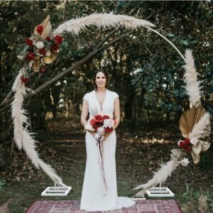 Large Round Arch Backdrop Stand Metal Wrought Iron Circle Wedding Arch Background Decorative Frame Balloon Flower Arch Metal 1