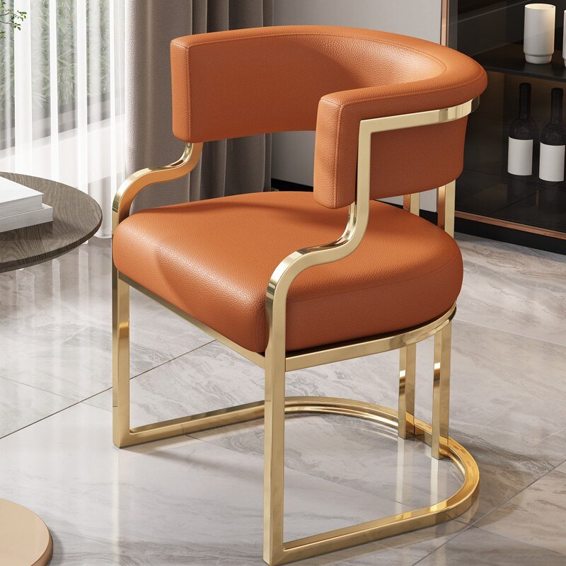 Salon Styling Designer Dining Chairs Modern Metal Lounge Dining Chairs Living Room Luxury Silla Comedor Furniture For Home 6