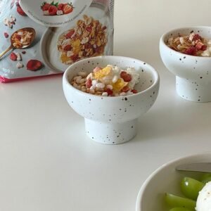 4 Inch Retro Ceramic Bowl Cute Bowl Rice Bowl  Noodle Bowl Cereal Soup Dessert Snack Bowl Kitchen Tableware Microwave Safe 1