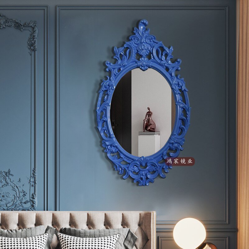 Vintage Macrame Decorative Mirror Wall Craft Cosmetic Bathroom Mirror Luxury Desk Aesthetic Espelho Redondo Home Decoration 3