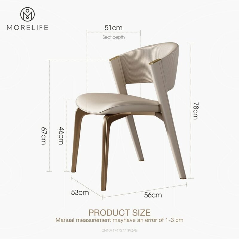 Designer Luxury Metal Dining Chair Metal Frame Cushion Backrest Chair Restaurant Furniture 6