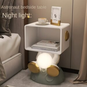 Nordic Multi-function Bedside Cabinet Cartoon Children's Room Bedroom Integrated Cupboard Nachttische Bed Side Storage Table 1