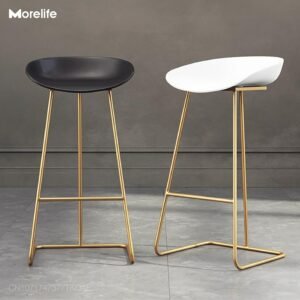 Nordic Bar Stool High Chair Wrought Iron Minimalist Modern Restaurant Office Dining Room Furniture Set Creative Bar Stools 1
